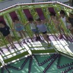 People on a spinning ride.