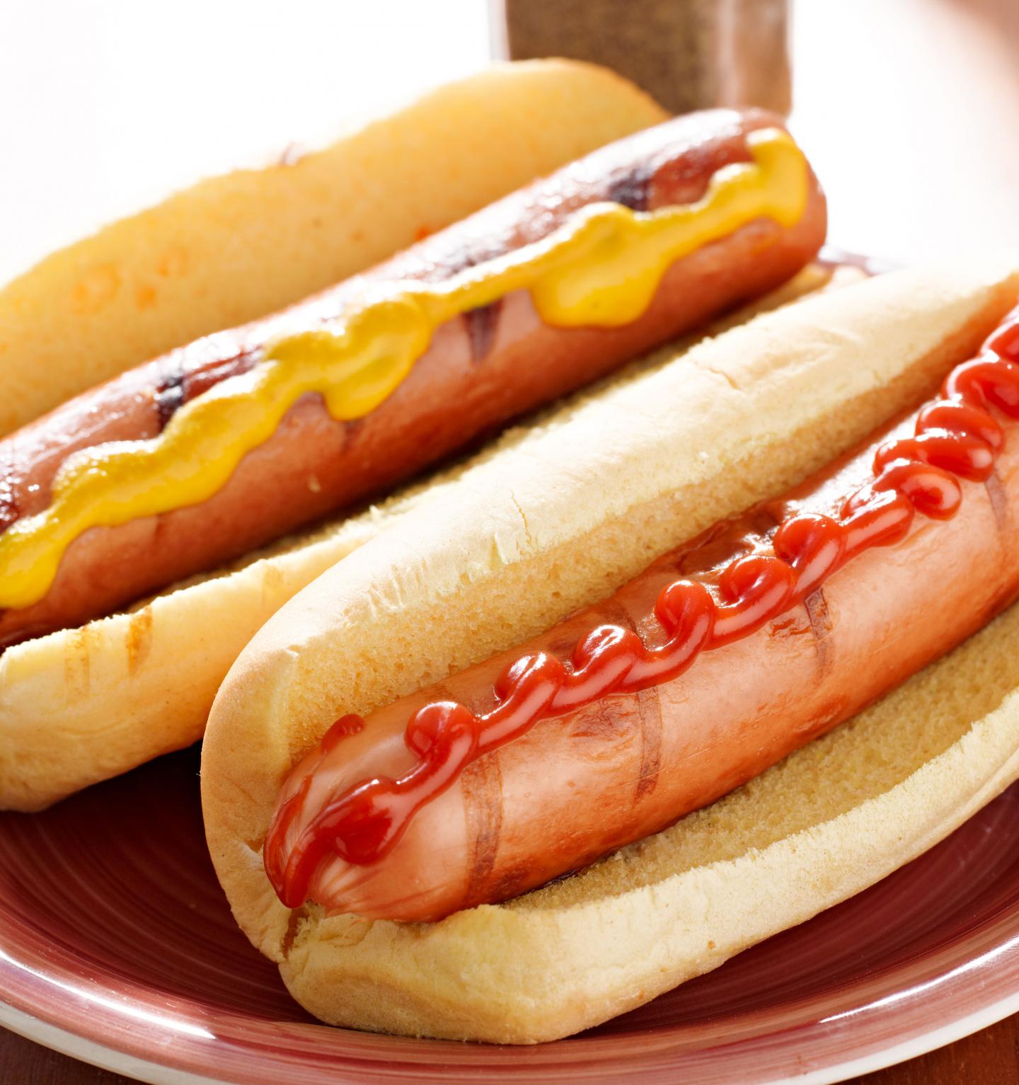 Hot dogs with condiments