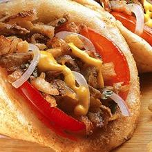 Gyro with toppings at Six Flags