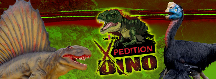 Xpedition Dino logo with dinosaurs