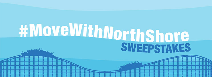 Blue banner reading #movewithnorthshore